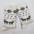 Classical deer feather yarn cosy socks